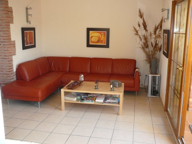 Le salon cuir confortable